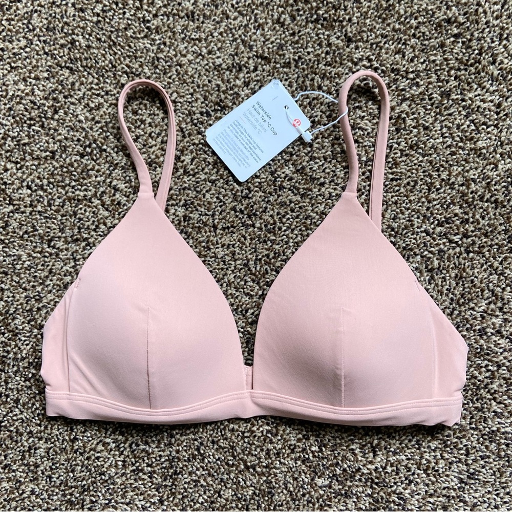 NWT Lululemon Waterside Swim Top *C Cup Pink Clay size 2